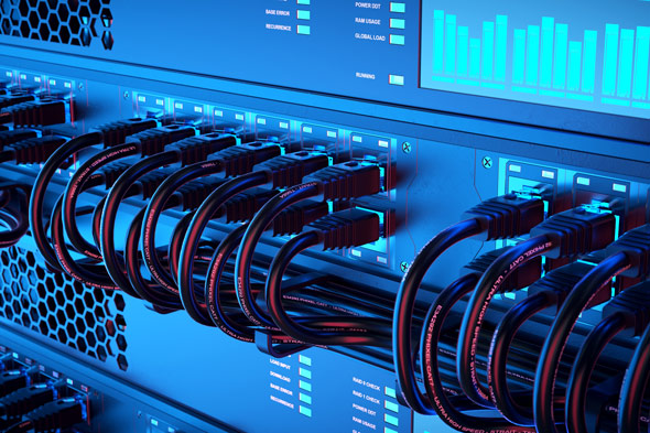 network cables installed in system