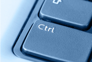 ctrl keyboard button close up